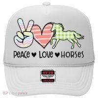 Peace Love Horses Gift Hat thumb 0