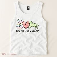 Peace Love Horses Gift Tank Top thumb 2