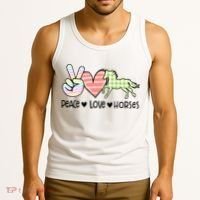 Peace Love Horses Gift Tank Top thumb 3