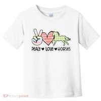 Peace Love Horses Gift Toddler T-Shirt thumb 0