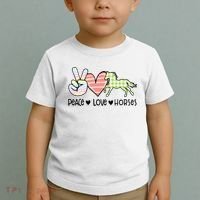 Peace Love Horses Gift Toddler T-Shirt thumb 2