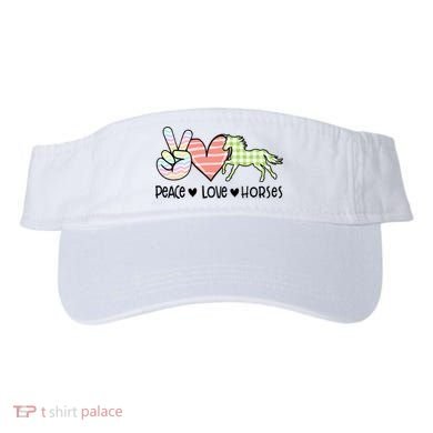 Peace Love Horses Gift Visor