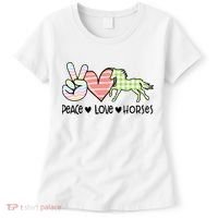 Peace Love Horses Gift Women's T-Shirt thumb 0