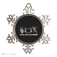 Peace Love Halloween Dabbing Skeleton Pirate Funny Dab Gift Ornament thumb 0