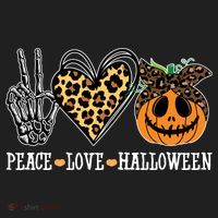 Peace Love Halloween Festive Leopard Beanie thumb 2