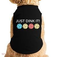 Pickleball Lover Hilarious Just Dink It! Pickleball Gift Doggie Tank thumb 0