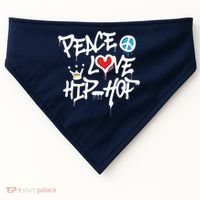 Peace Love Hip Hop Dancing USA-Made Doggie Bandana thumb 0