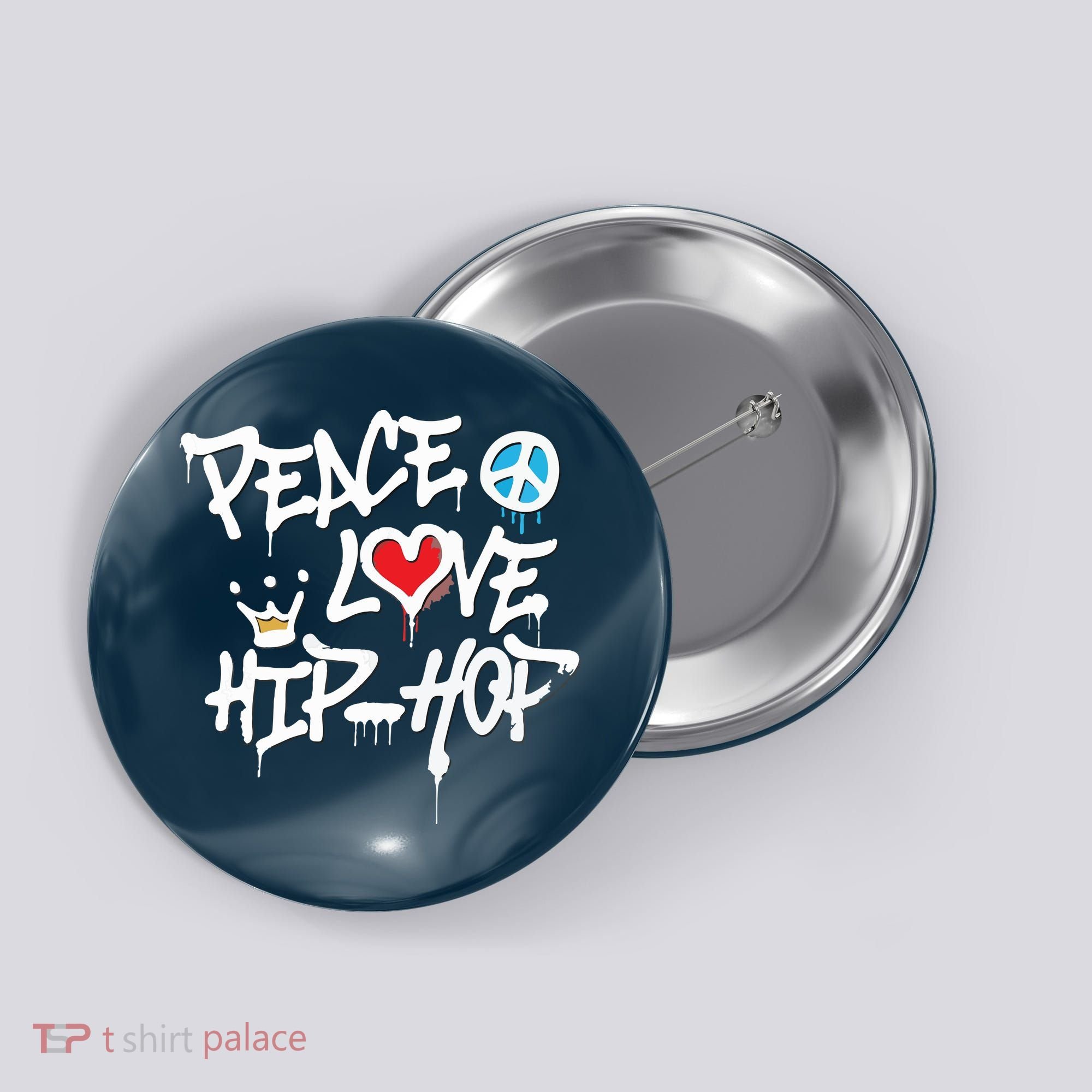Peace Love Hip Hop Dancing Button