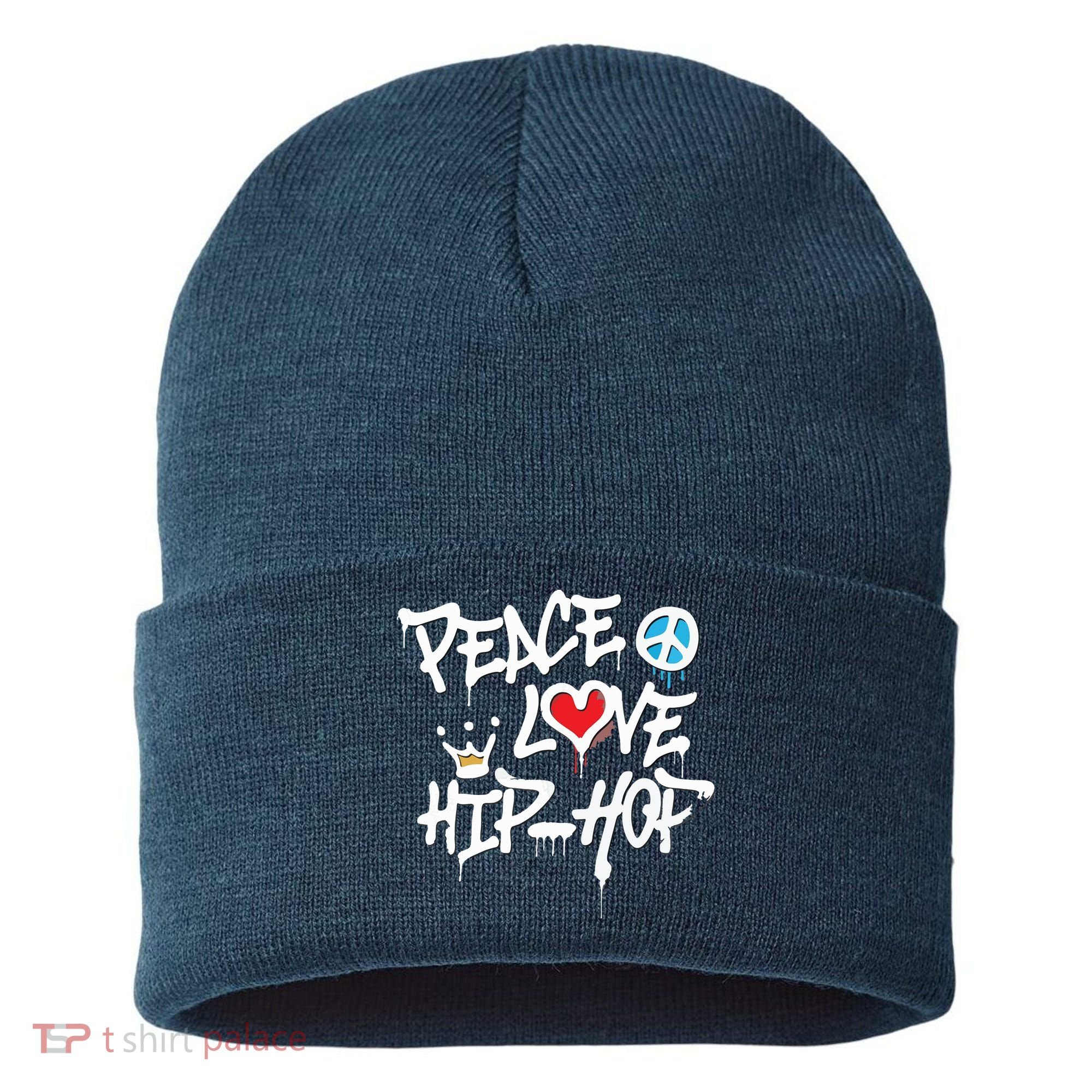 Peace Love Hip Hop Dancing Sustainable Knit Beanie