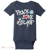 Peace Love Hip Hop Dancing Baby Bodysuit thumb 0