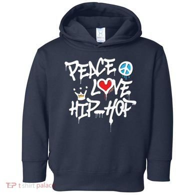 Peace Love Hip Hop Dancing Toddler Hoodie