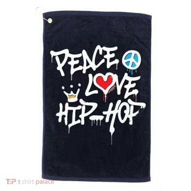 Peace Love Hip Hop Dancing Golf Towel
