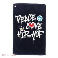 Peace Love Hip Hop Dancing Golf Towel thumb 0