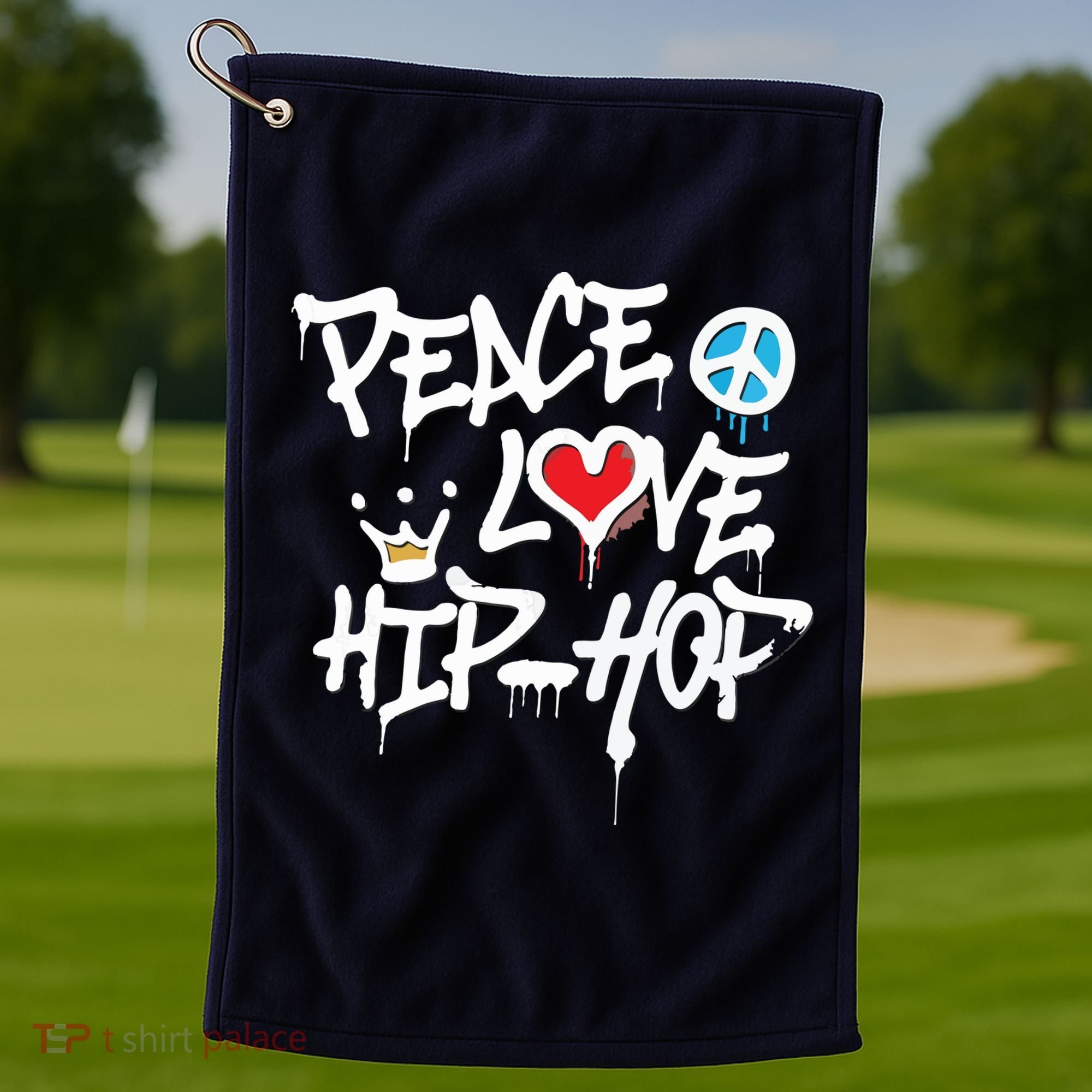 Peace Love Hip Hop Dancing Golf Towel