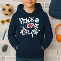 Peace Love Hip Hop Dancing Kids Hoodie thumb 2