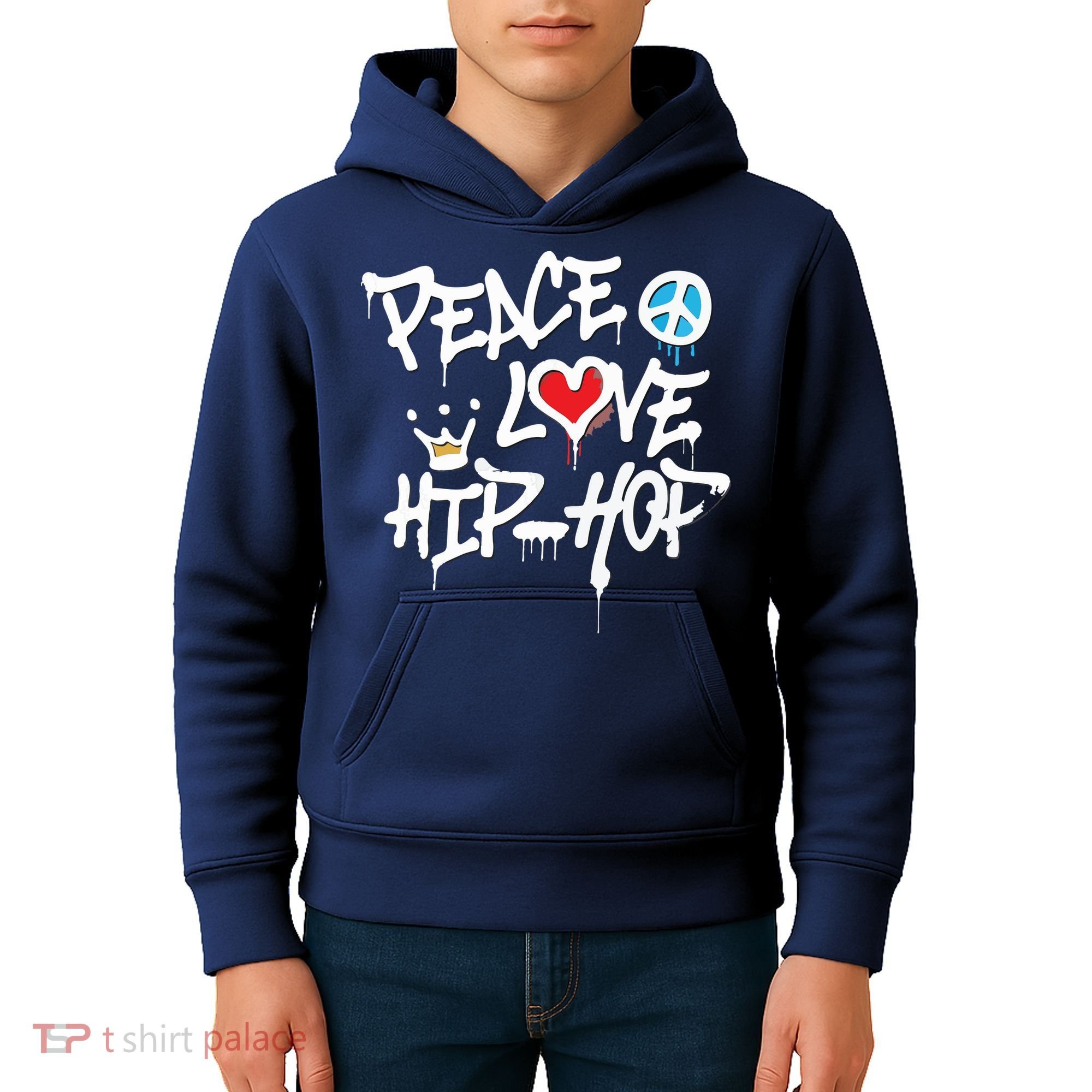 Peace Love Hip Hop Dancing Kids Hoodie