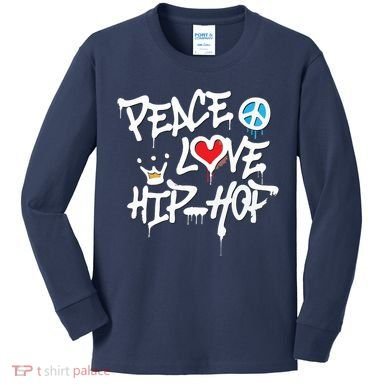 Peace Love Hip Hop Dancing Kids Long Sleeve Shirt