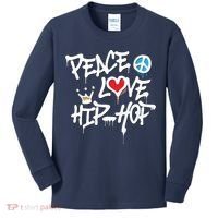 Peace Love Hip Hop Dancing Kids Long Sleeve Shirt thumb 0