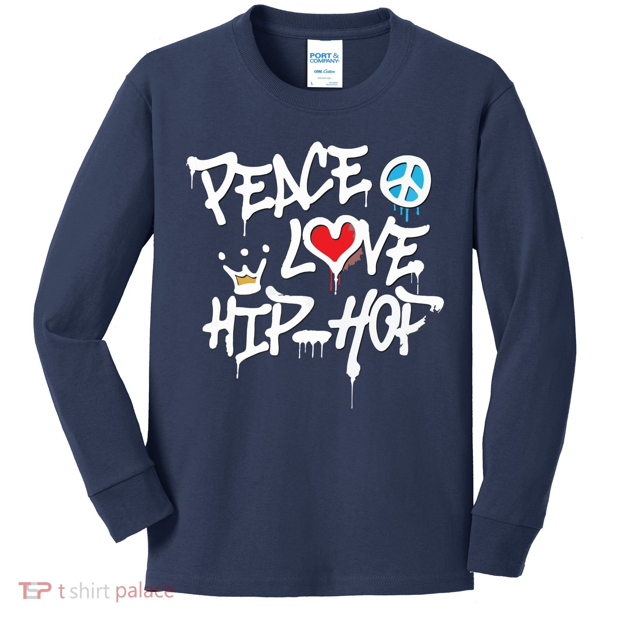 Peace Love Hip Hop Dancing Kids Long Sleeve Shirt
