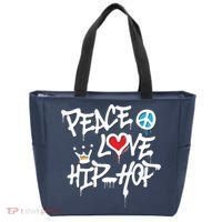 Peace Love Hip Hop Dancing Tote Bag thumb 0
