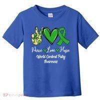 Peace Love Hope World Cerebral Palsy Awareness Day Ribbon Great Gift Toddler T-Shirt thumb 0