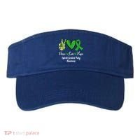 Peace Love Hope World Cerebral Palsy Awareness Day Ribbon Great Gift Visor thumb 0