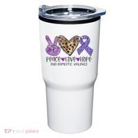 Peace Love Hope End Domestic Violence Awareness Tumbler thumb 0