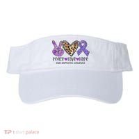Peace Love Hope End Domestic Violence Awareness Visor thumb 0