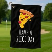 Pizza Lovers Have A Slice Day Pizza Party Pizza Chefs Gift Golf Towel thumb 1