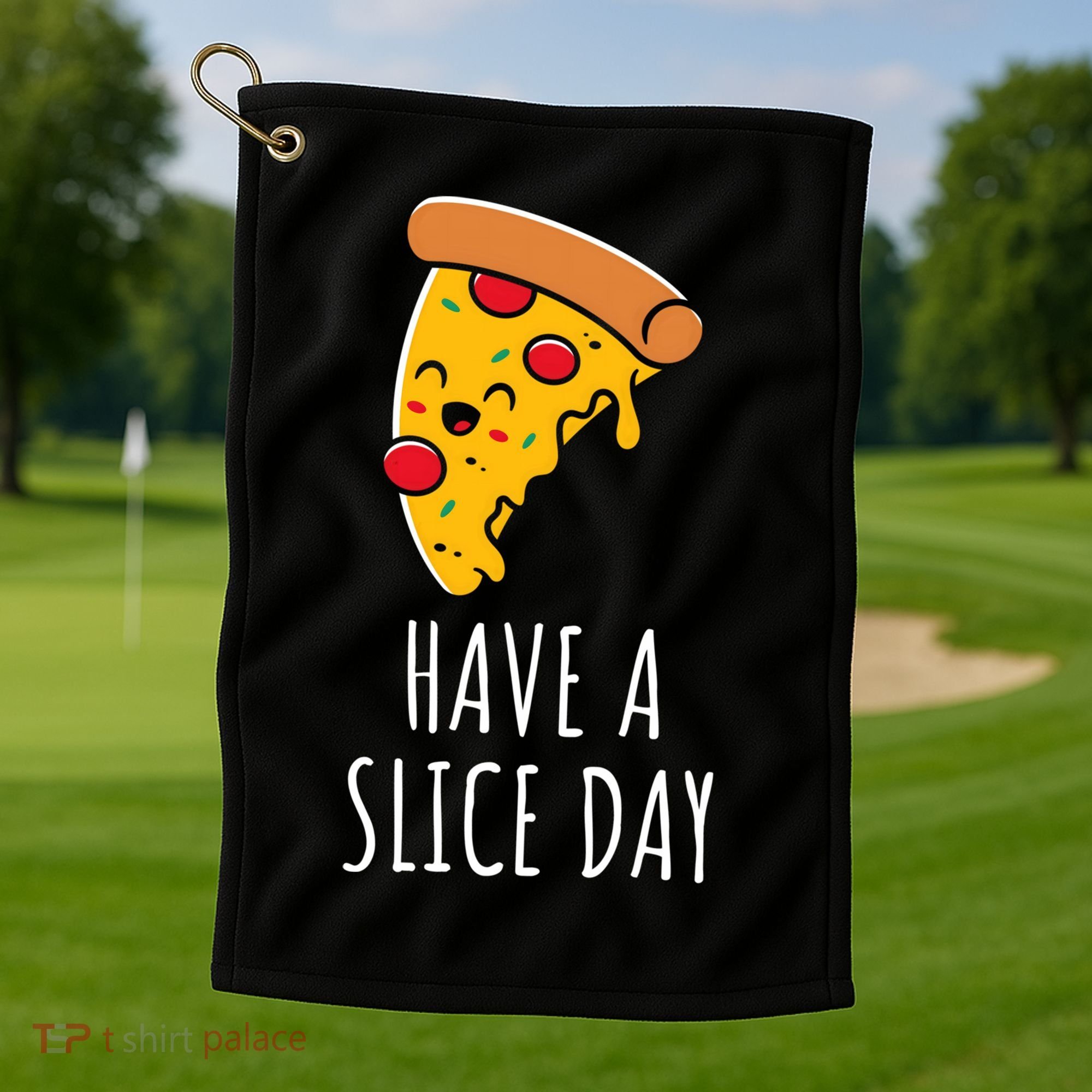 Pizza Lovers Have A Slice Day Pizza Party Pizza Chefs Gift Golf Towel