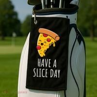 Pizza Lovers Have A Slice Day Pizza Party Pizza Chefs Gift Golf Towel thumb 2