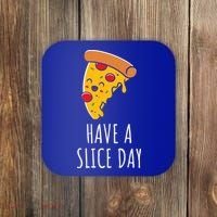 Pizza Lovers Have A Slice Day Pizza Party Pizza Chefs Gift Coaster thumb 0