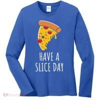 Pizza Lovers Have A Slice Day Pizza Party Pizza Chefs Gift Women's Long Sleeve Shirt thumb 0