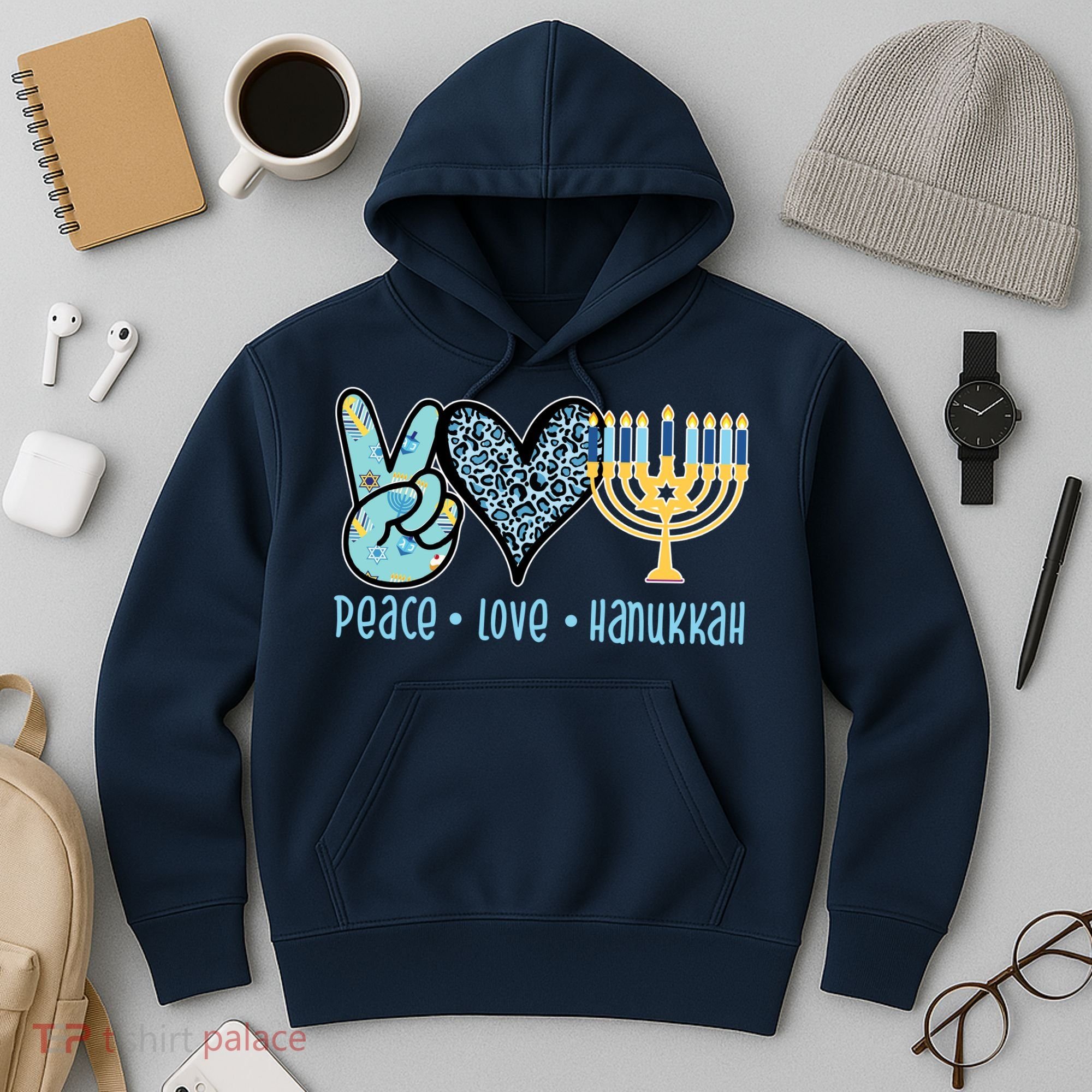 Peace Love Hanukkah Hoodie