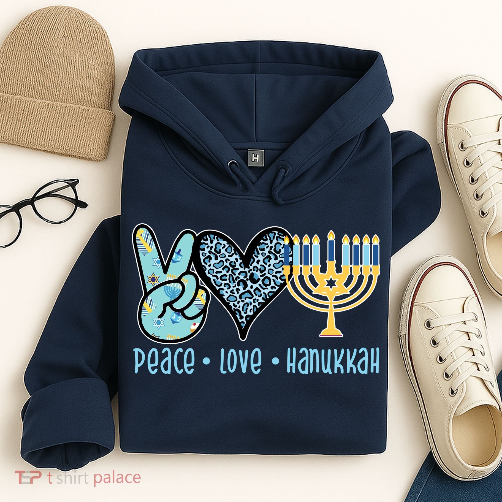 Peace Love Hanukkah Hoodie