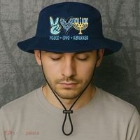 Peace Love Hanukkah Bucket Hat thumb 2