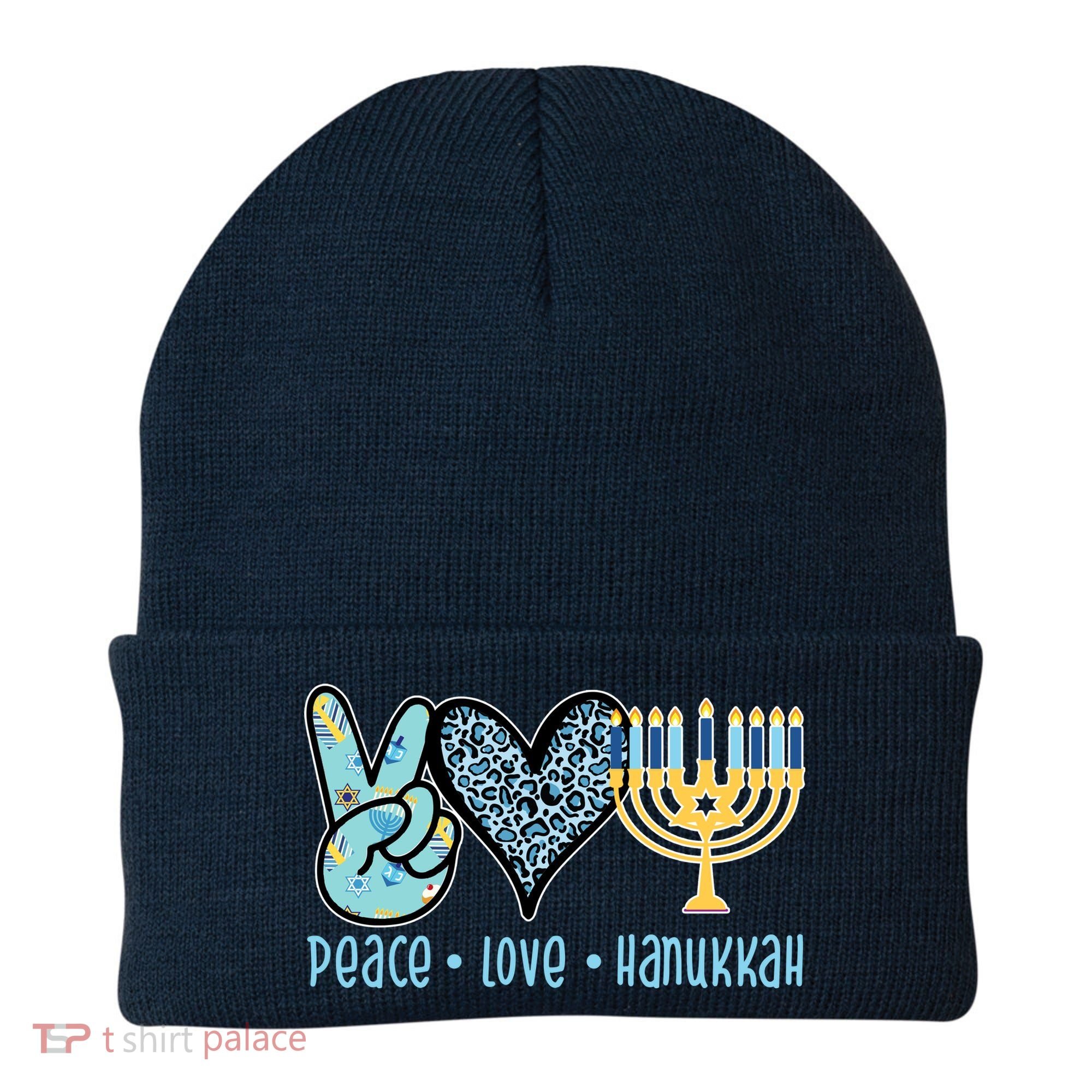 Peace Love Hanukkah Beanie