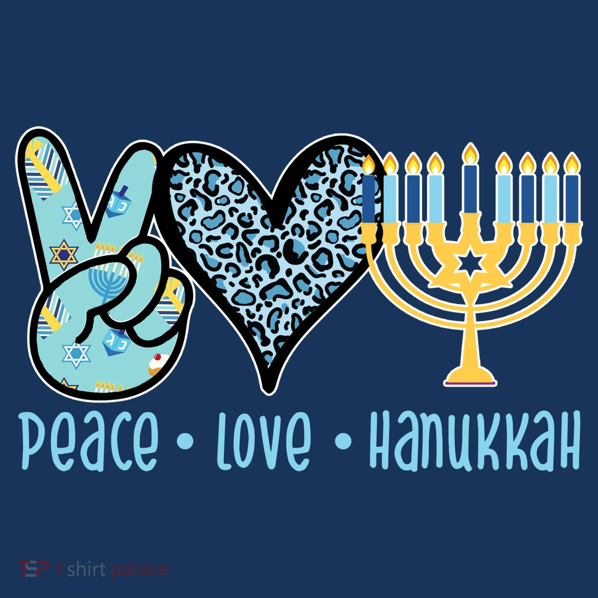 Peace Love Hanukkah Toddler Hoodie