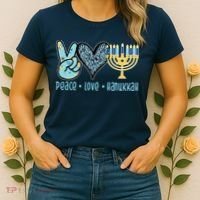 Peace Love Hanukkah Women's T-Shirt thumb 2