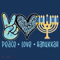 Peace Love Hanukkah Kids Long Sleeve Shirt thumb 2