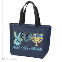 Peace Love Hanukkah Tote Bag thumb 3