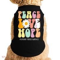 Peace Love Hope Pulmonary Fibrosis Awareness Gift Doggie Tank thumb 0