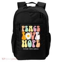 Peace Love Hope Pulmonary Fibrosis Awareness Gift Backpack thumb 0