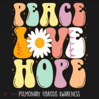Peace Love Hope Pulmonary Fibrosis Awareness Gift Women's Hoodie thumb 2