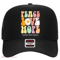 Peace Love Hope Pulmonary Fibrosis Awareness Gift Hat thumb 0
