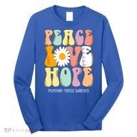 Peace Love Hope Pulmonary Fibrosis Awareness Gift Long Sleeve Shirt thumb 0