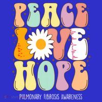 Peace Love Hope Pulmonary Fibrosis Awareness Gift Sweatshirt thumb 3