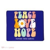 Peace Love Hope Pulmonary Fibrosis Awareness Gift Mousepad thumb 0