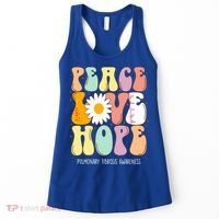 Peace Love Hope Pulmonary Fibrosis Awareness Gift Women's Tank Top thumb 0