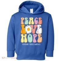 Peace Love Hope Pulmonary Fibrosis Awareness Gift Toddler Hoodie thumb 0